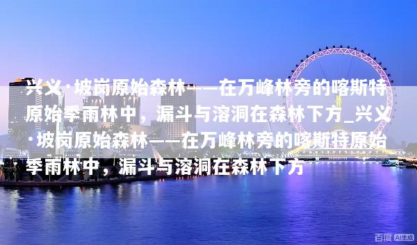 兴义·坡岗原始森林——在万峰林旁的喀斯特原始季雨林中，漏斗与溶洞在森林下方_兴义·坡岗原始森林——在万峰林旁的喀斯特原始季雨林中，漏斗与溶洞在森林下方