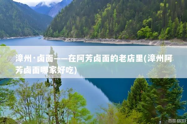 漳州·卤面——在阿芳卤面的老店里(漳州阿芳卤面哪家好吃)